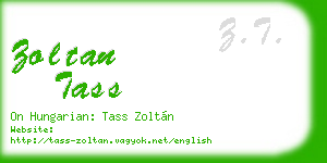 zoltan tass business card